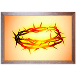 Religioso 07 - Quadro com Moldura - Preto, Marrom, Rústico ou Branco