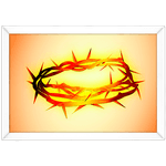 Religioso 07 - Quadro com Moldura - Preto, Marrom, Rústico ou Branco