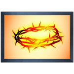 Religioso 07 - Quadro com Moldura - Preto, Marrom, Rústico ou Branco