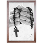 Religioso 08 - Quadro com Moldura - Preto, Marrom, Rústico ou Branco