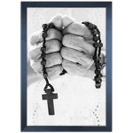 Religioso 08 - Quadro com Moldura - Preto, Marrom, Rústico ou Branco