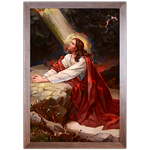 Religioso 09 - Quadro com Moldura - Preto, Marrom, Rústico ou Branco