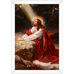 Religioso 09 - Quadro com Moldura - Preto, Marrom, Rústico ou Branco