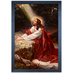 Religioso 09 - Quadro com Moldura - Preto, Marrom, Rústico ou Branco