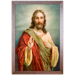 Religioso 12 - Quadro com Moldura - Preto, Marrom, Rústico ou Branco 