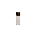 FRASCO TUBULAR VIDRO NEUTRO INCOLOR 5ML COM TAMPA ROSCA PRETA E BATOQUE