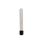 TUBO DE ENSAIO VIDRO NEUTRO INCOLOR 9,5ML COM TAMPA ROSCA PRETA 13 X 100MM