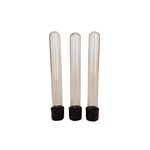 TUBO DE ENSAIO VIDRO NEUTRO INCOLOR 9,5ML COM TAMPA ROSCA PRETA 13 X 100MM