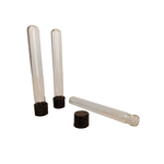 TUBO DE ENSAIO VIDRO NEUTRO INCOLOR 9,5ML COM TAMPA ROSCA PRETA 13 X 100MM