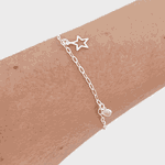 Pulseira Estrela Zirconias Prata 925
