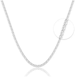 Corrente Pipoca 2mm 40cm Prata 925
