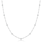 Colar Singapura Com Bolinhas 45cm Prata 925