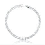 Pulseira Corrente Pipoca 4mm Prata 925