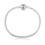 Pulseira Berloque Fecho Liso Prata 925