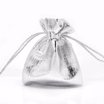 Saquinho Para Presente Prata Metalizado 10x12