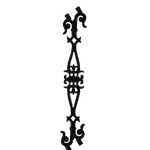 Grade de Ferro Fundido Flor de Liz Inclinada 15X85 