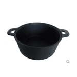 Panela de Ferro fundido Alça Fixa Tampa Vidro 26 cm