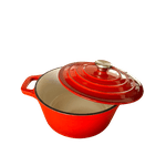 Panela de Ferro Fundido Esmaltada 24 cm + BRINDE 