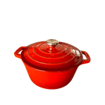 Panela de Ferro Fundido Esmaltada 24 cm + BRINDE 