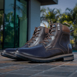 Bota casual em couro Dante Café
