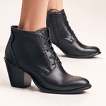 BOTA CANO BAIXO COURO PRETO