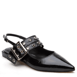 SAPATILHA SALERNO COURO VERNIZ PRETO