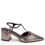 SCARPIN VERONA COURO METALIZADO ONIX