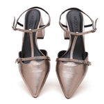 SCARPIN VERONA COURO METALIZADO ONIX