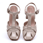 SANDÁLIA BRISA COURO VERNIZ OFF WHITE