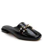 MULE LUCCA COURO VERNIZ PRETO
