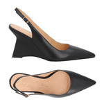 SLINGBACK ANABELA EM COURO PRETO
