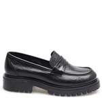 MOCASSIM TORINO COURO CROCO PRETO