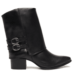 BOTA ATENA COURO CARNEIRO PRETO