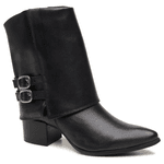 BOTA ATENA COURO CARNEIRO PRETO