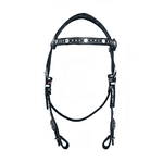  Cabeçada Testeira de Couro com Afogador Sport Equine 8839