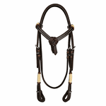  Cabeçada Testeira de Couro com Afogador Sport Equine 8845