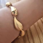 Pulseira Feminina Soberana Pingo Dourado