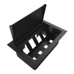 Caixa de Mesa POP 4 Tomadas + 4 Furações para Kystone T4 10100 Preto