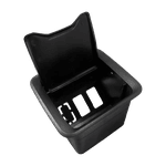 Caixa de Mesa Preto New Três tomadas Elétricas + 4 Módulo Keystone Dutotec