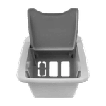 Caixa de Mesa Cinza New Três tomadas Elétricas + 4 Módulo Keystone Dutotec 