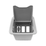 Caixa de Mesa Branco New Três tomadas Elétricas + 4 Módulo Keystone Dutotec 