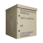 Rack Outdoor 12U x 56cm (560mm) FLEX – Suspenso ou Piso com Sapata IP55