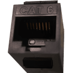 CONECTOR RJ-45 FEMEA CAT.6A Preto