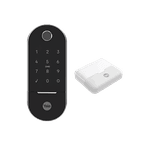 Fechadura Biometrica Digital Wifi - YALE LIA Com HUB - PRETA COM INOX