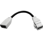 Tomada Keystone Emenda HDMI 2.0 - Full HD e 4K UHD - 15cm Branca para Caixa de embutir