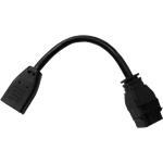 Tomada Keystone Emenda HDMI 2.0 - Full HD e 4K UHD - 15cm Preto para Caixa de embutir