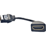 Tomada Keystone Emenda HDMI 2.0 - Full HD e 4K UHD - 15cm Preto para Caixa de embutir