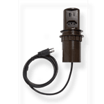 Mini Torre De Tomadas Pop 16 Amperes Com 1 Tomada e 2 USB A+C Retrátil Bivolt Cor Marrom