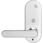 Fechadura Biometrica Digital Wifi - YALE Com HUB - COM MAÇANETA BRANCA