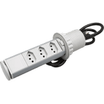 Torre De Tomadas 16 Amperes Com 3 Tomadas Multiplug Bivolt Cor Cinza 